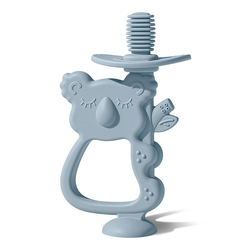Nestwell Baby 2-in-1 koala teether and toddler toothbrush, soft silicone