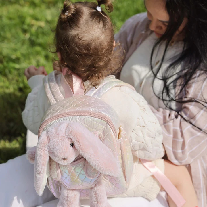 Nestwell Baby Hug & Go toddler backpack - plush detail