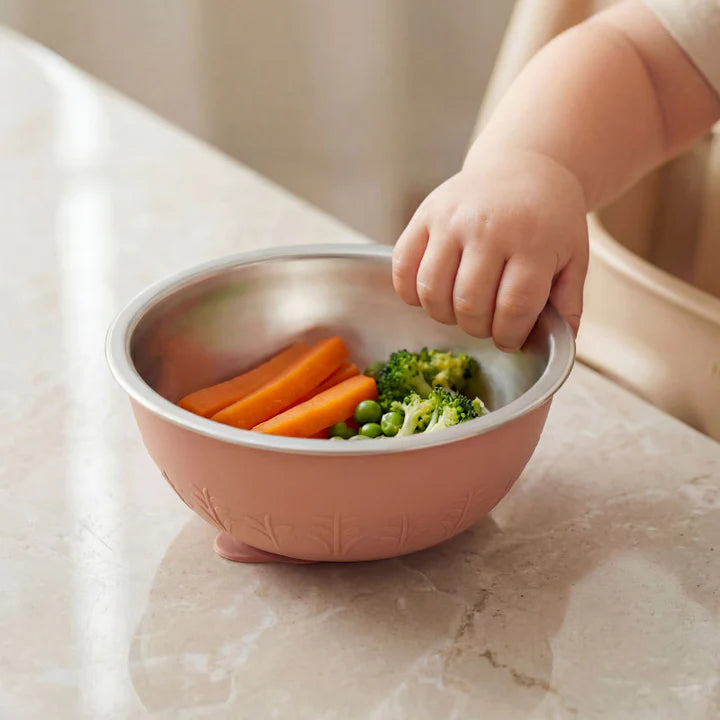 Stainless Steel Silicone Suction Bowl - 13 oz / 385 ml