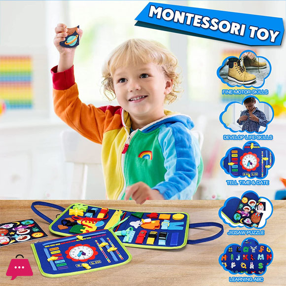 Montessori Busy Board Toy for Toddlers